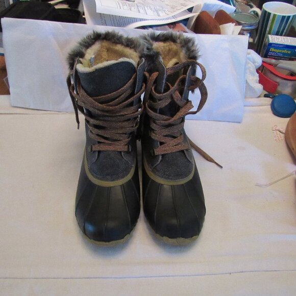 Sporto Women's Fleece-Lined Duck Boots Size 9M Excellent Pre-Owned Condition - Picture 1 of 11